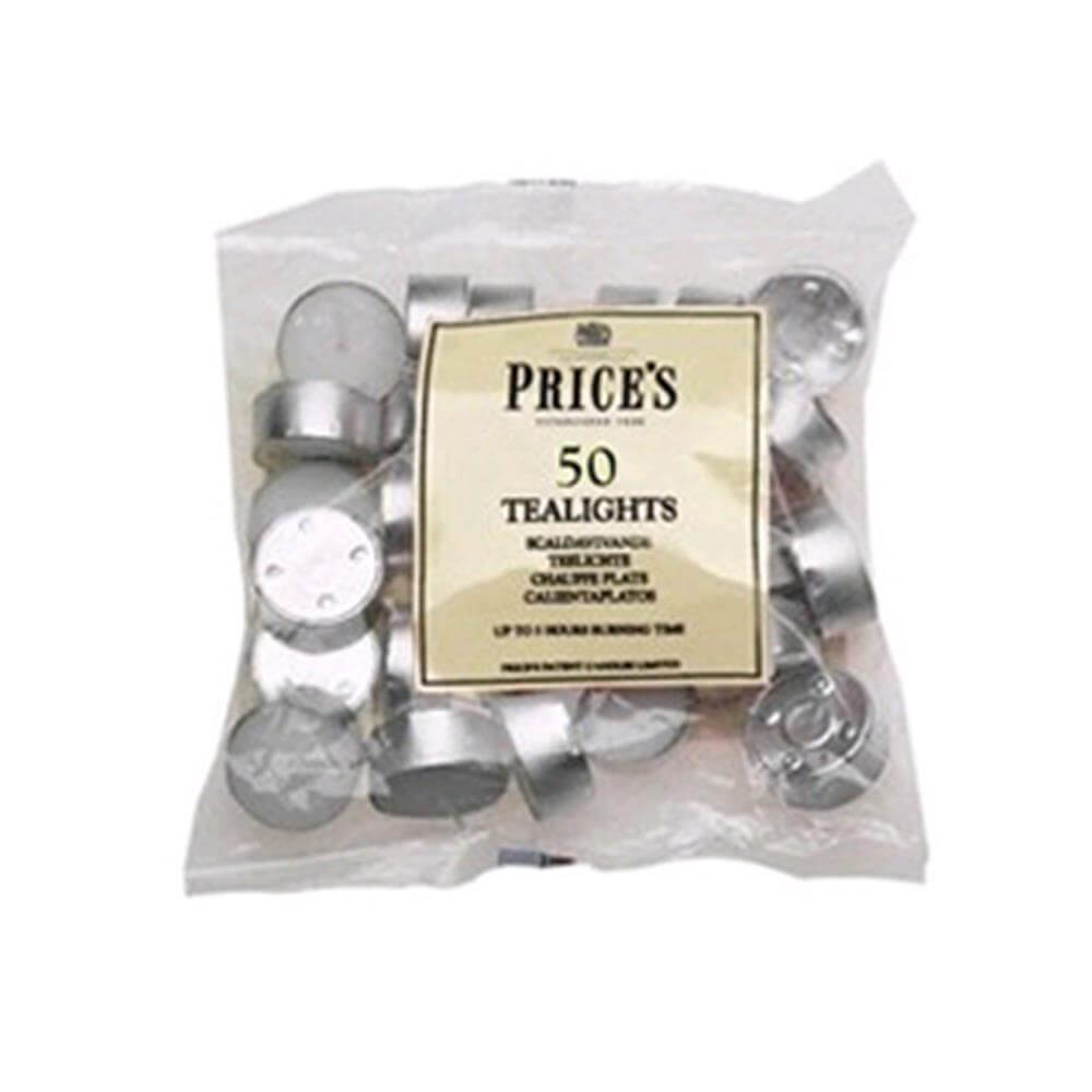 Prices White Tealights - Bag of 50